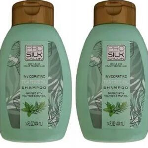 🛍️ 2 PACK Of Pro Silk Salon Invigorating Tea
Tree Oil Shampoo 14 fl oz💥